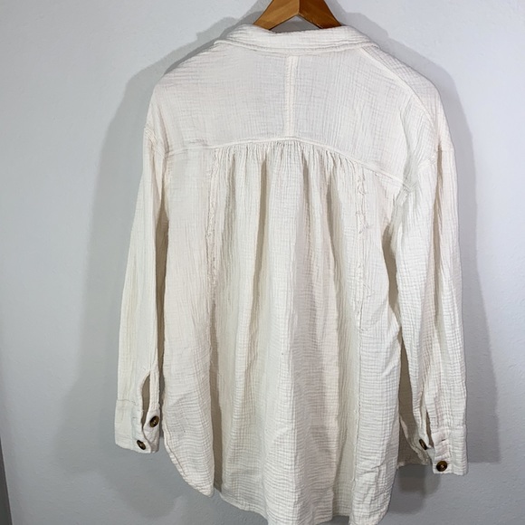 Free People All About The Feels Button Front Shirt Size Large - Picture 6 of 8